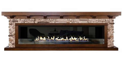 Линейный биокамин Firezo Chalet 60 Темный дуб, стандарт